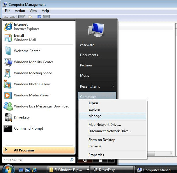 en Windows Windows Vista, ¿cómo se ejecuta el movimiento manual de Windows