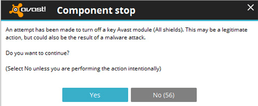 turn off avast internet security