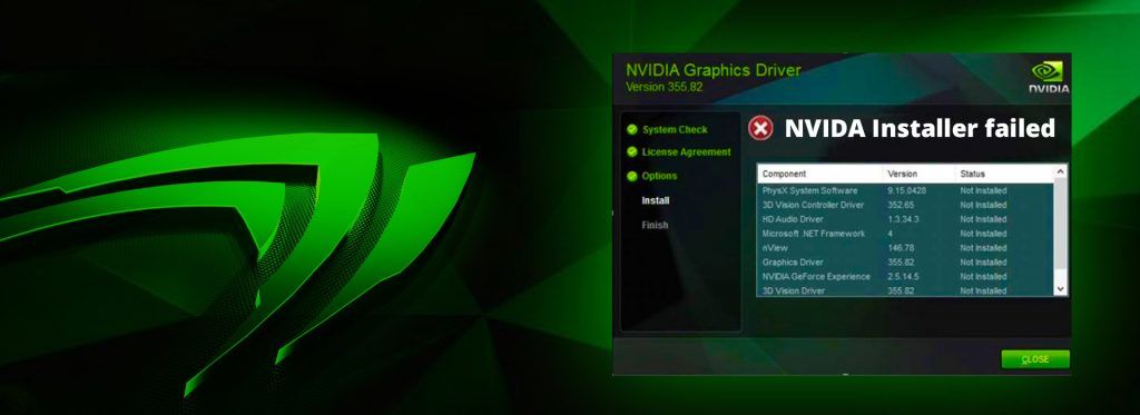 nvidia system error install archives failed