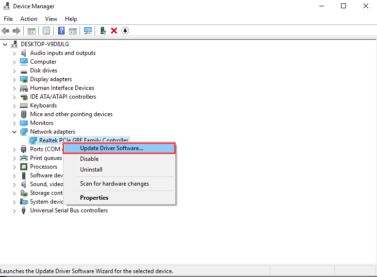 realtek pcie gbe family controller settings