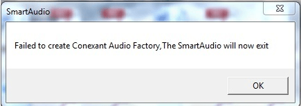 conexant audio device could not be found windows 7