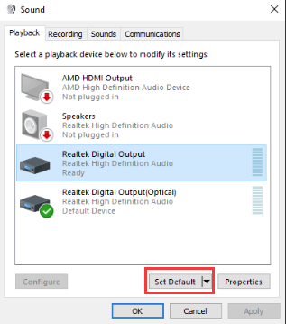 display port no sound