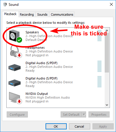 realtek high definition audio not plugged in windows 10