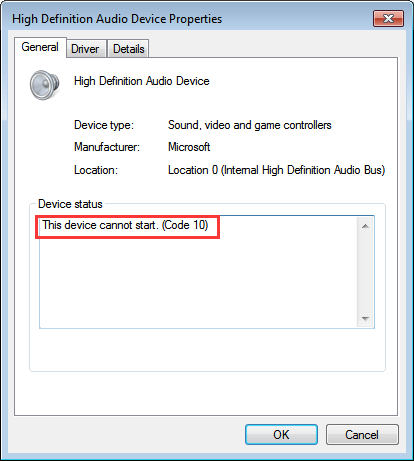 high definition audio bus driver windows 10 update