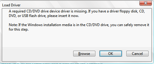 a valid dvd drive could not be found