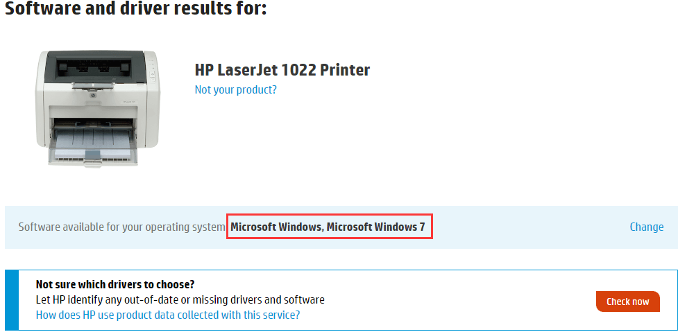 hp printer drivers for windows 7