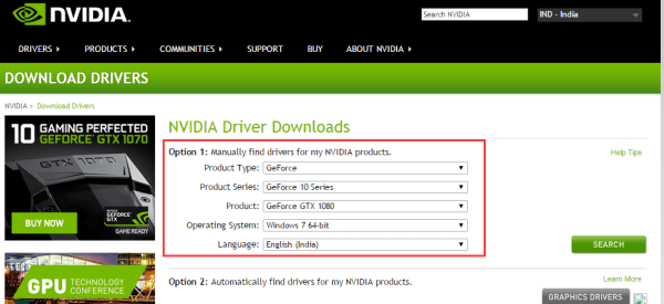 how update drivers nvidia