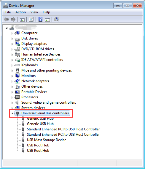 usb grills missing device manager
