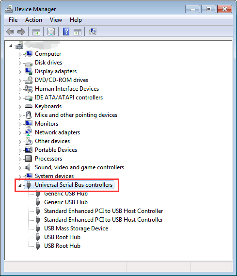 usb port power settings