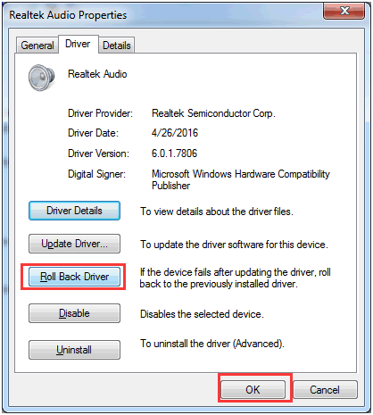 dolby advanced audio v2 error