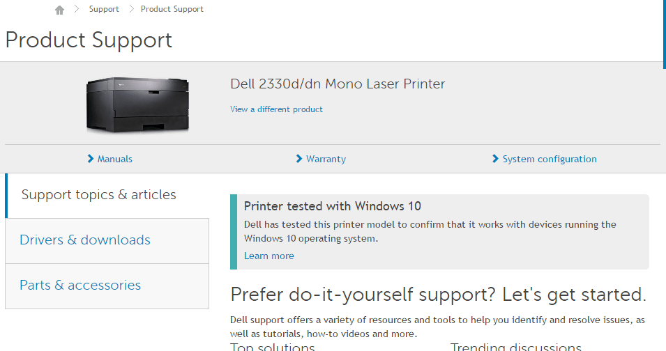 dell printer drivers for windows 10