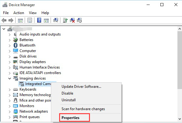 imaging devices missing in device manager windows 10