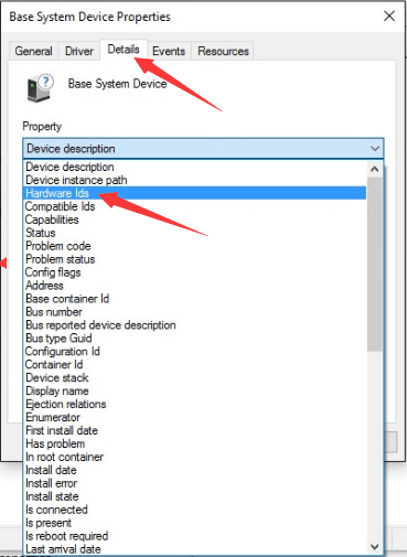 windows device manager location system device