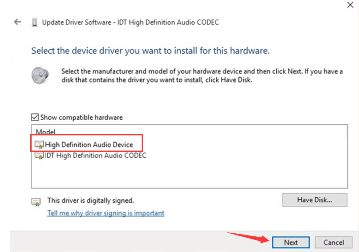 idt driver windows 10