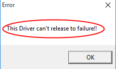 This driver can t release to failure windows 10 как исправить