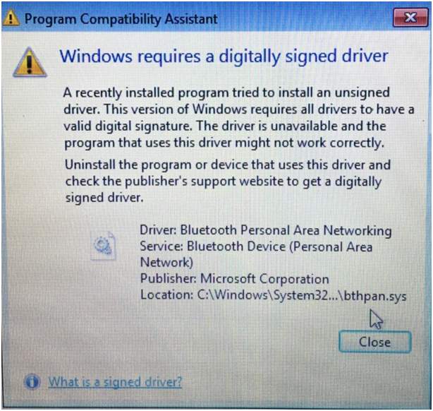 windows 10 unsigned driver install