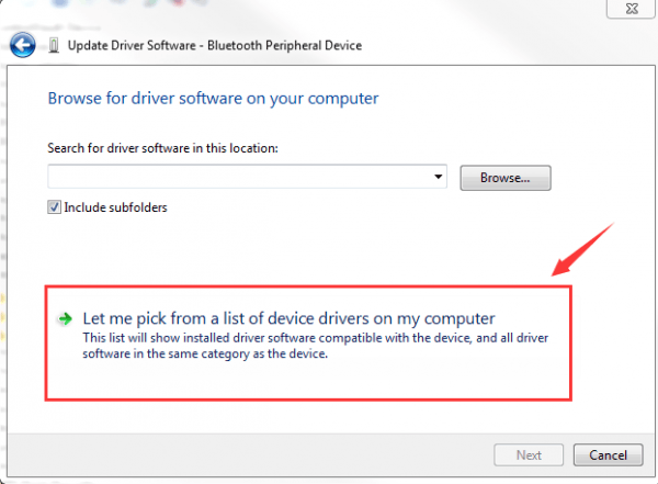 bluetooth peripheral device driver failed to install