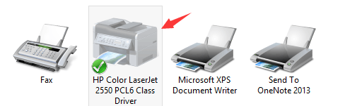 find printer icon windows 10