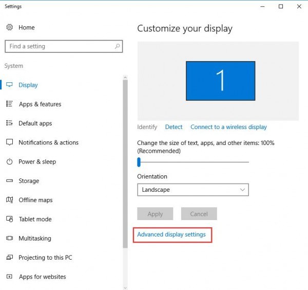 resolution advanced display settings - adjust fortnite screen size