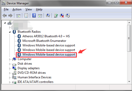 bluetooth peripheral device driver missing