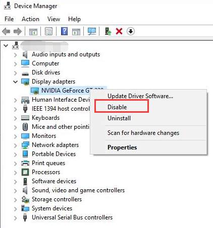 disable nvidia graphics driver