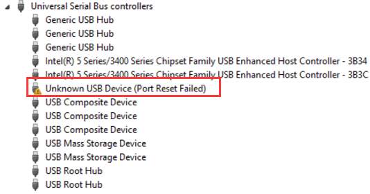 usb root hub xhci failed to reset