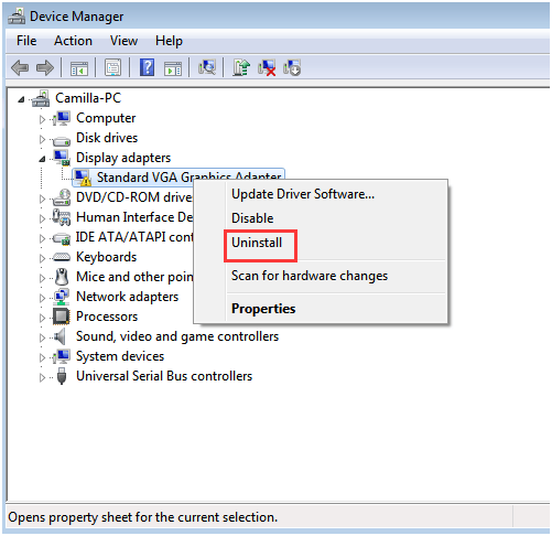 Tarjeta grafica vga discount estandar driver windows 7