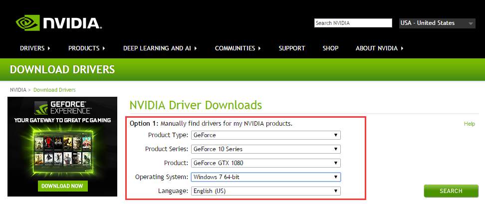 Nvidia experience windows discount 7