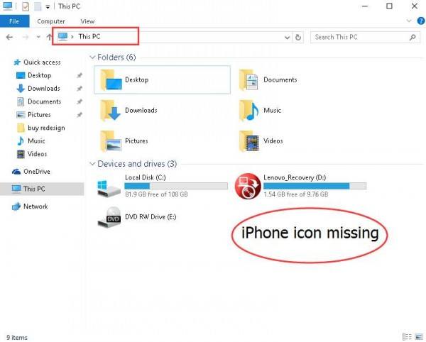 iphone 4s photos not showing in windows explorer