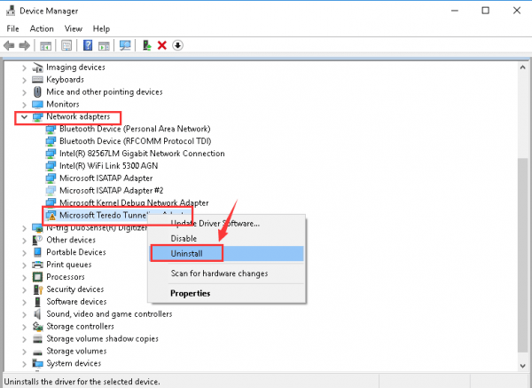 dell microsoft teredo tunneling adapter driver download