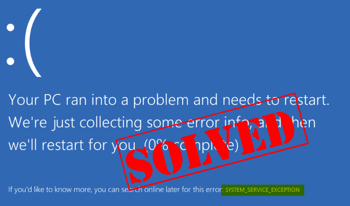 system service exception on windows 10 solved driver easy