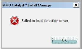 Amd catalyst install manager package failure