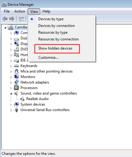 device manager will not at all display