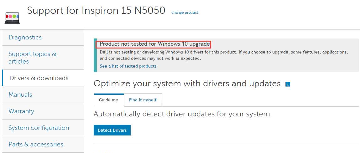 dell driver support registration key