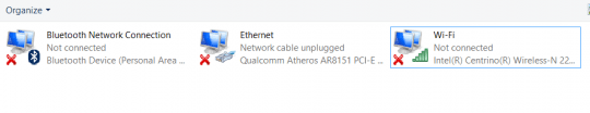 no network connection