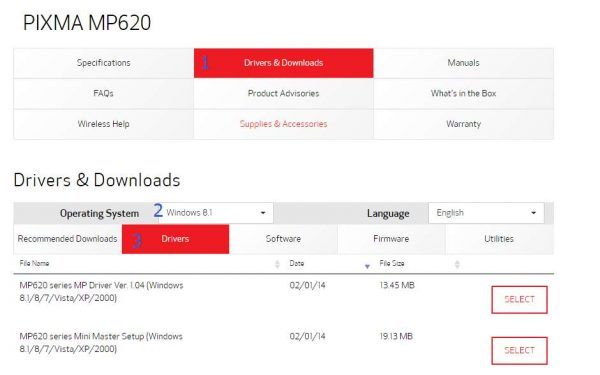 mp620 canon drivers