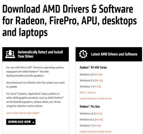 Amd discount detect driver