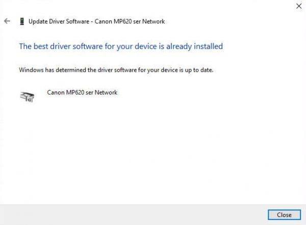 canon mp620 driver is unavailable