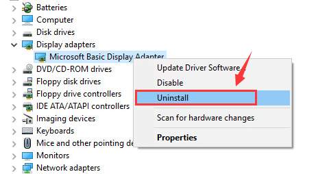 how to uninstal intel graphics driver for windows 8