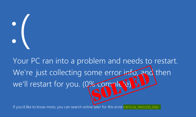 SOLVED] Critical Process Died BSOD Error in Windows 10 - Driver Easy