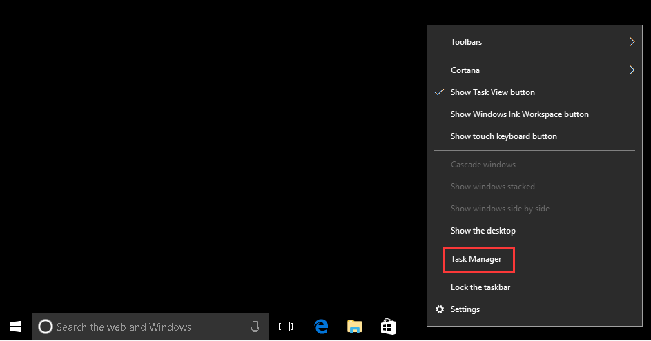 windows 10 taskbar fix