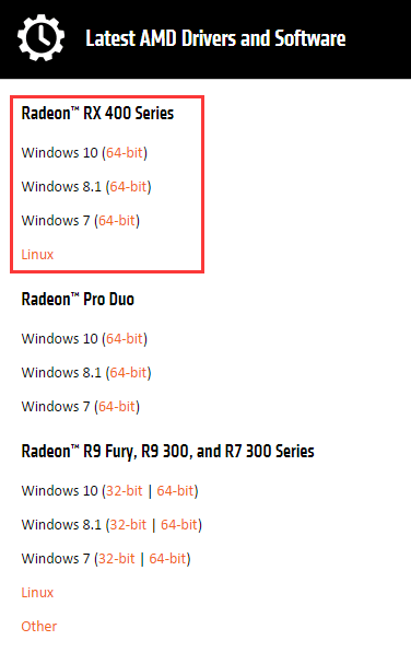 Driver discount amd rx470