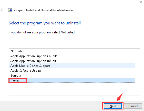 itunes installation error programid not set