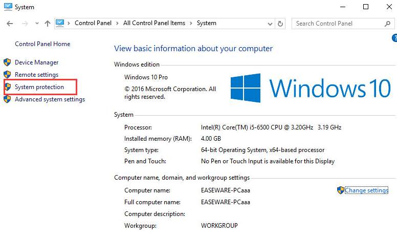 How to Turn On System Protection in Windows 10 - Driver Easy