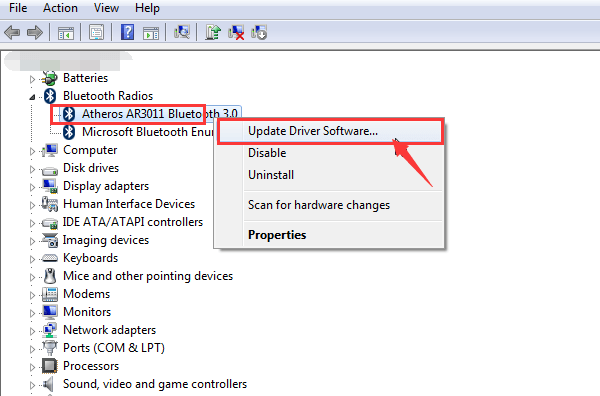 atheros wlan bluetooth driver troubleshoot