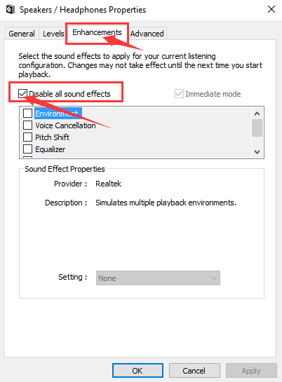 audio issues windows 10