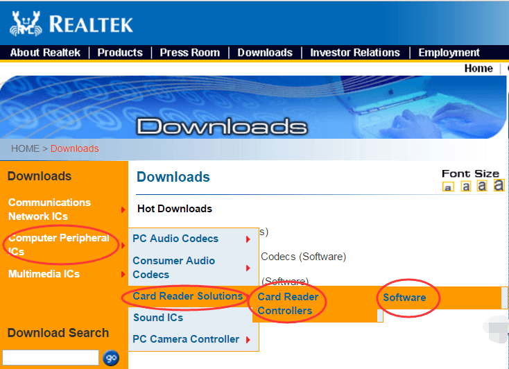 realtek usb 2.0 card reader download