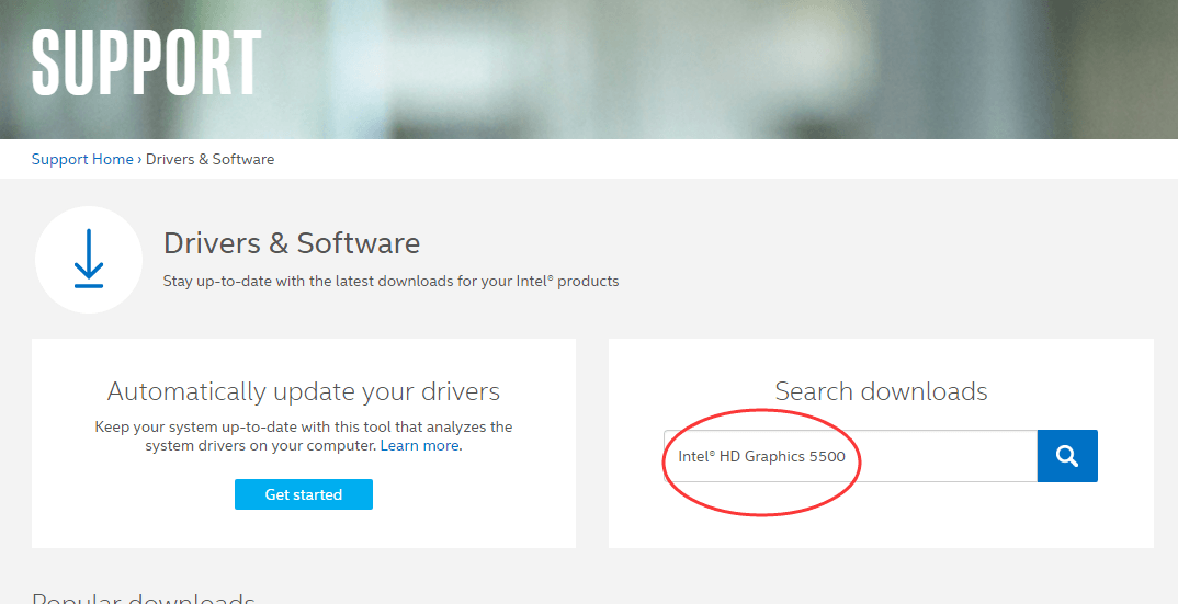 intel graphics HD 5500 driver windows 10 64 bit