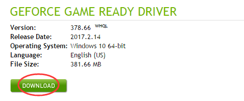 Nvidia 460 gtx online drivers