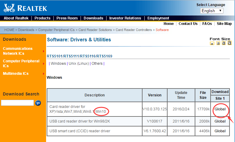 realtek pcie card reader driver windows 10 hp